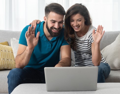 Happy Virtual Couple