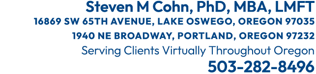Contact Info Steven M Cohn, PdD 503-282-8496